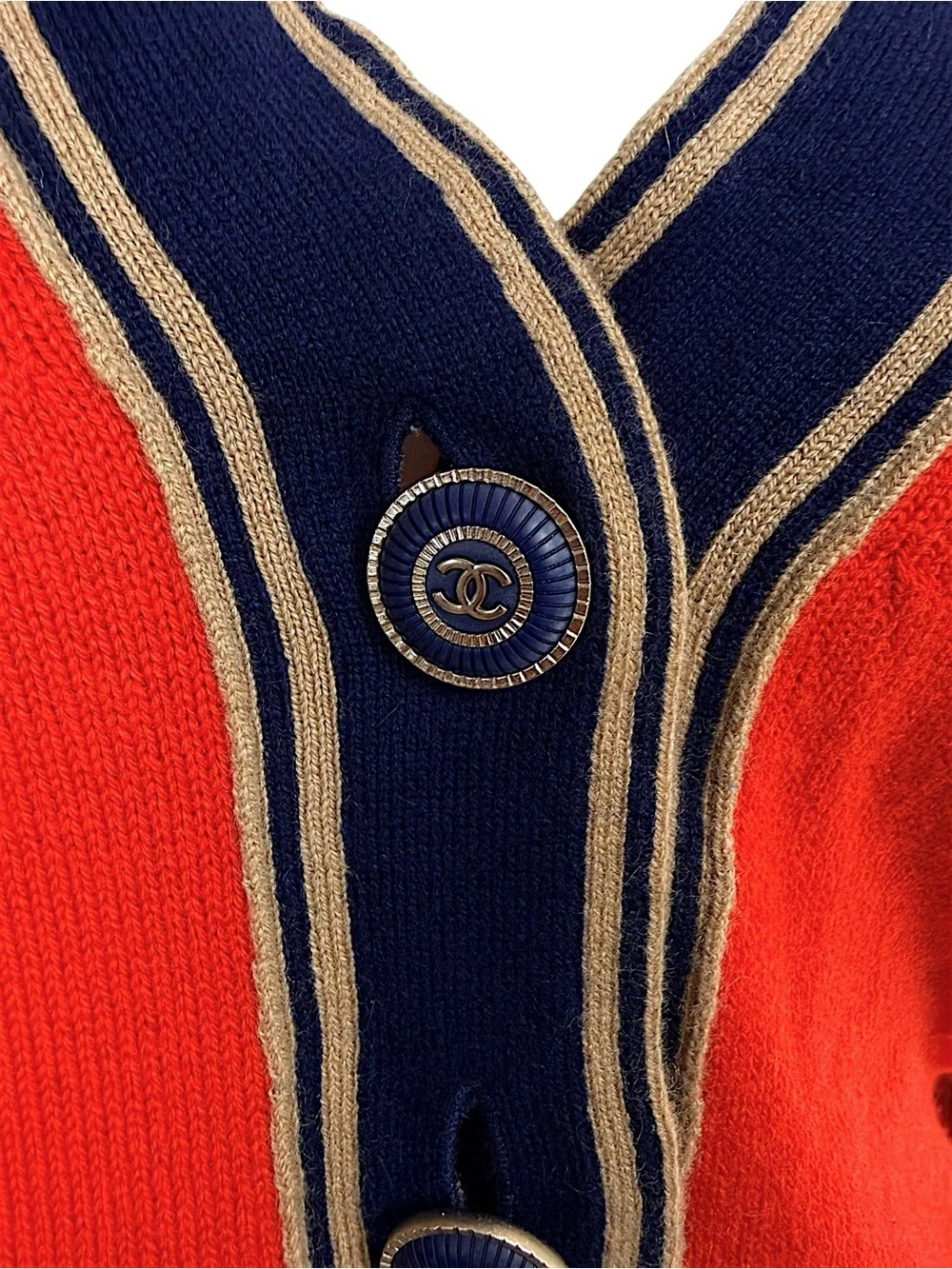 Chanel 20C Resort 2020 Red Cashmere CC Cardigan FR34 Runway Reference